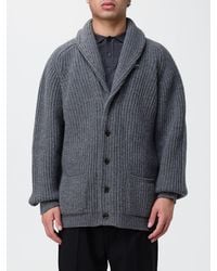 Filson - Button-Up Shawl Collar Wool Cardigan With Dropped Shoulders - Lyst