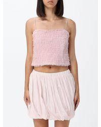 Twinset - Top With Fringes - Lyst