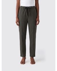 Semicouture - Slim Fit Straight-Leg Cotton Pants With Drawstring Waist - Lyst