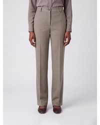 P.A.R.O.S.H. - P.A.R.O.S.H. Ludy Mid-Rise Straight-Leg Stretch-Wool Trousers - Lyst