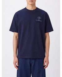 Drole de Monsieur - Cotton T-Shirt With Graphic Print And Contrast Logo - Lyst