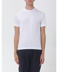 Giorgio Armani - Cotton Crewneck T-Shirt With Tone-On-Tone Monogram - Lyst