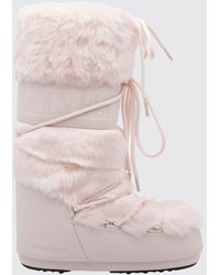 Moon Boot - Icon Faux-Fur Padded Snow Boots With Criss-Cross Tubular Laces - Lyst