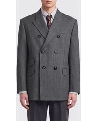 Ami Paris - Double-Breasted Virgin Wool Blazer With Peak Lapels - Lyst