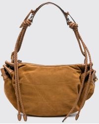 Isabel Marant - Maia Suede Leather Shoulder Bag With Braided Handle - Lyst
