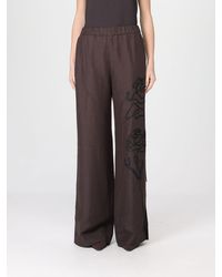 Liviana Conti - Julian Linen Blend Trousers With Embroidery - Lyst