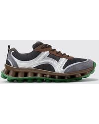 Camper - Pelotissima Bicolor Abstract Design Leather And Nubuck Sneakers - Lyst