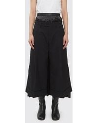 Junya Watanabe - Pantalones Cropped De Lana Plisados Con Pernera Ancha - Lyst