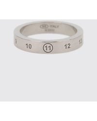 Maison Margiela - Anillo De Banda De 925 Con Logotipo Numérico Grabado - Lyst
