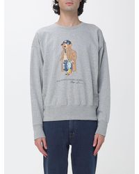 Polo Ralph Lauren - Relaxed Fit Teddy Bear Print Cotton-Blend Sweatshirt - Lyst