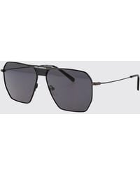 KARL LAGERFELD - Metal Aviator Sunglasses With Lettering Logo - Lyst