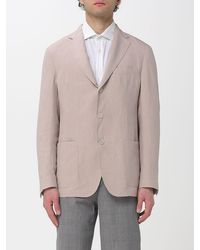 Eleventy - Single Breasted Linen Blend Blazer - Lyst