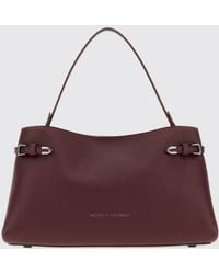 Brunello Cucinelli - Leather Shoulder Bag With Flat Handle And Magnetic Closure - Lyst