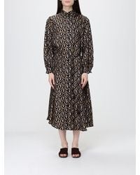 Max Mara - Graphic Print Twill Midi Shirt Dress With A Tie Belt - Lyst