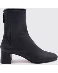 Aquazzura - Saint Honorè Nappa Leather Ankle Boots With Round Toe And Rear Zip - Lyst