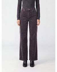 7 For All Mankind - Lotta High-Waisted Straight Leg Corduroy Jeans - Lyst
