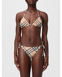 Burberry - Vintage Check Print Polyamide Bikini Top - Lyst