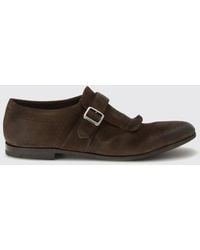 Church's - Shanghai Suede Monk Strap With Brogue Motif - Lyst