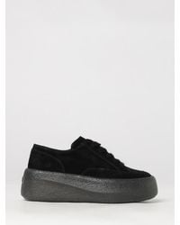 Vic Matié - Vic Mati&Eacute Lace-Up Low-Top Suede Platform Sneakers With Rubber Sole - Lyst