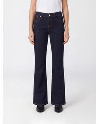 7 For All Mankind - High-Waisted Straight Leg Jeans - Lyst