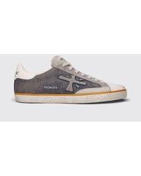 Premiata - Stevend Leather And Glitter Sneakers - Lyst