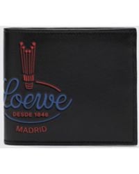 Loewe - Embossed Logo Calfskin Leather Bifold Wallet - Lyst