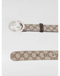 Gucci - Gg Supreme Fabric Belt With Printed Monogram - Lyst