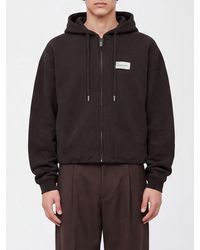 Jacquemus - Cotton Jersey Zip-Up Hoodie With Logo Patch - Lyst