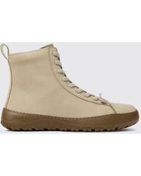 Camper - Peu Serra Nubuck Ankle Boots With Elastic Laces And Side Zip - Lyst