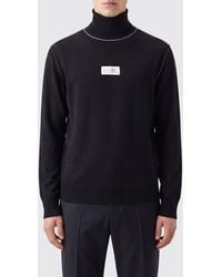 MM6 by Maison Margiela - Slim Fit Virgin Wool Blend Turtleneck Jumper - Lyst