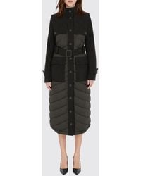 Patrizia Pepe - Quilted Wool Blend Coat With High Neck And Belt - Lyst