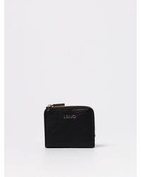 Liu Jo - Grained Leather Wallet With Logo - Lyst