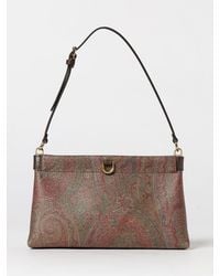 Etro - Talk Arnica Coated Cotton Paisley Jacquard Clutch - Lyst