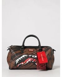 Sprayground - Saffiano Coated Cotton Duffle Bag With Logo - Lyst