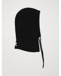 Courreges - Courr&Egrave	Ges Wool Balaclava With Adjustable Drawstring And Contrast Logo - Lyst