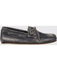 Gucci - Used Leather Boat Loafers - Lyst