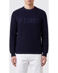 Fendi - Wool Crew Neck Pullover - Lyst