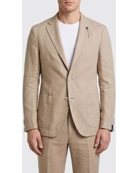 Santaniello - Linen Single-Breasted Blazer - Lyst