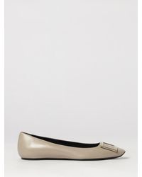 Roger Vivier - Trompette Smooth Leather Ballet Flats With Square Toe - Lyst
