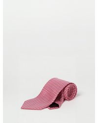 Ferragamo - Silk Tie With Woven Print - Lyst