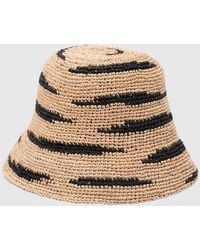 IBELIV - Andao Crochet Raffia Hat With Zebra Motif - Lyst