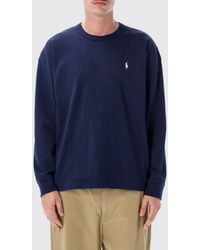 Polo Ralph Lauren - Long-Sleeved Cotton T-Shirt With Embroidered Logo - Lyst