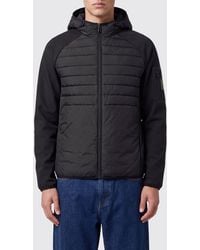 BOSS - Short Water-Repellent Padded Jacket With Hood And Logo Patch - Lyst