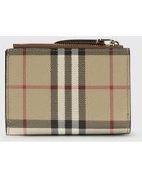 Burberry - Check Printed Canvas Wallet - Lyst