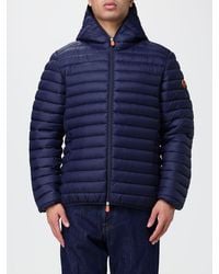 Save The Duck - Short Quilted Nylon Puffer Jacket With Hood And Zip Closure - Lyst