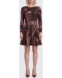 PUCCI - Slim Fit Flared Lurex Jersey Mini Dress With Abstract Print - Lyst