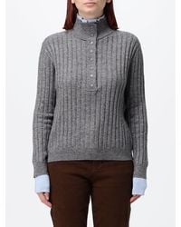 ELEH - Wool Blend Turtleneck Jumper With Dropped Shoulders And Ribbed Trims - Lyst