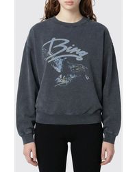 Anine Bing - Cotton Crew Neck Sweatshirt With Logo Print - Lyst