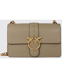 Pinko - Love Bag One Monogram Leather Crossbody Bag With Studs - Lyst