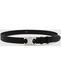 Celine - Triomphe Leather Belt - Lyst